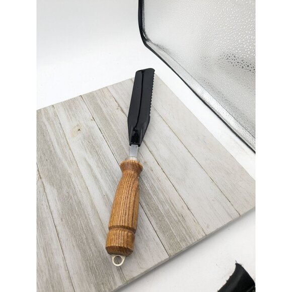 Bonny Black Icing Spatula Spreader Serrated Knife 13" Nylon Plastic Wood Handle - Picture 4 of 9